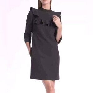 Banana Republic Ruffle Yoke Bi-Stretch Shift Dress